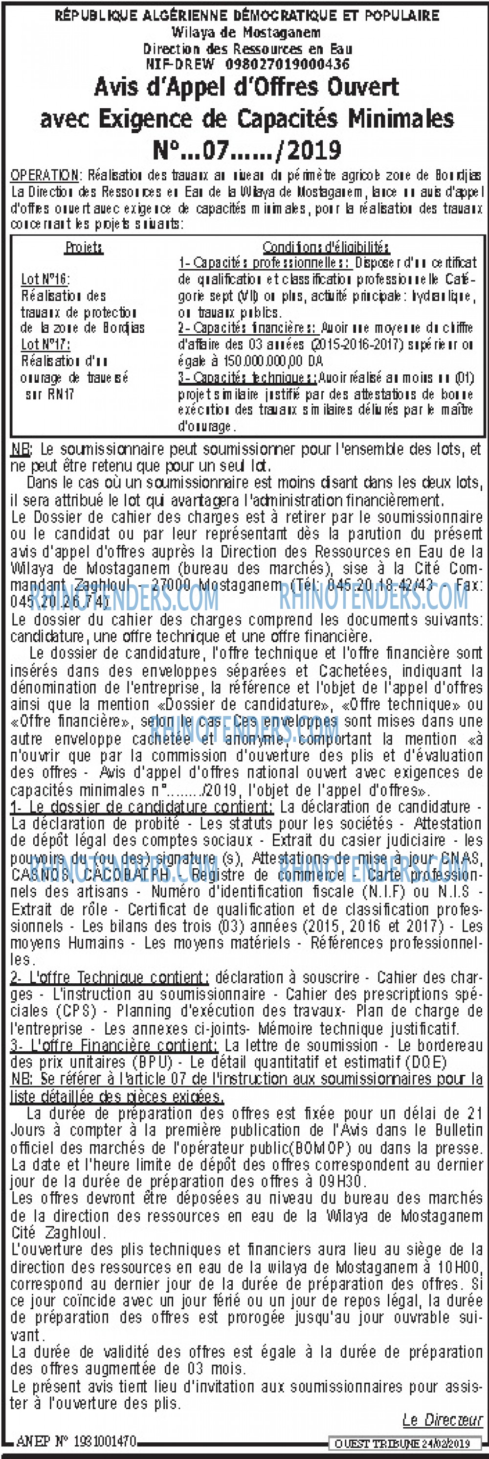 ouest TRIBUNE