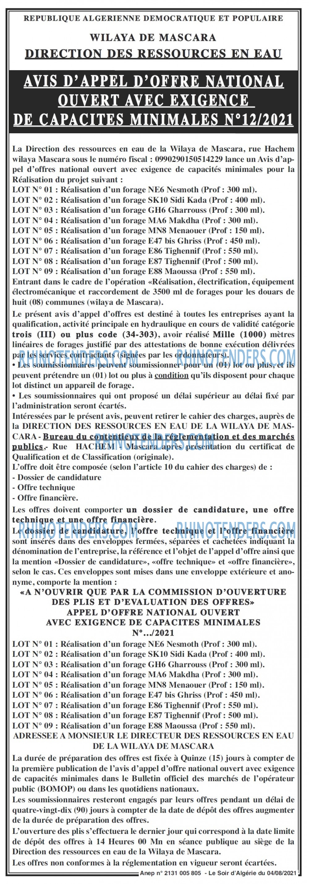 LE SOIR D'ALGERIE