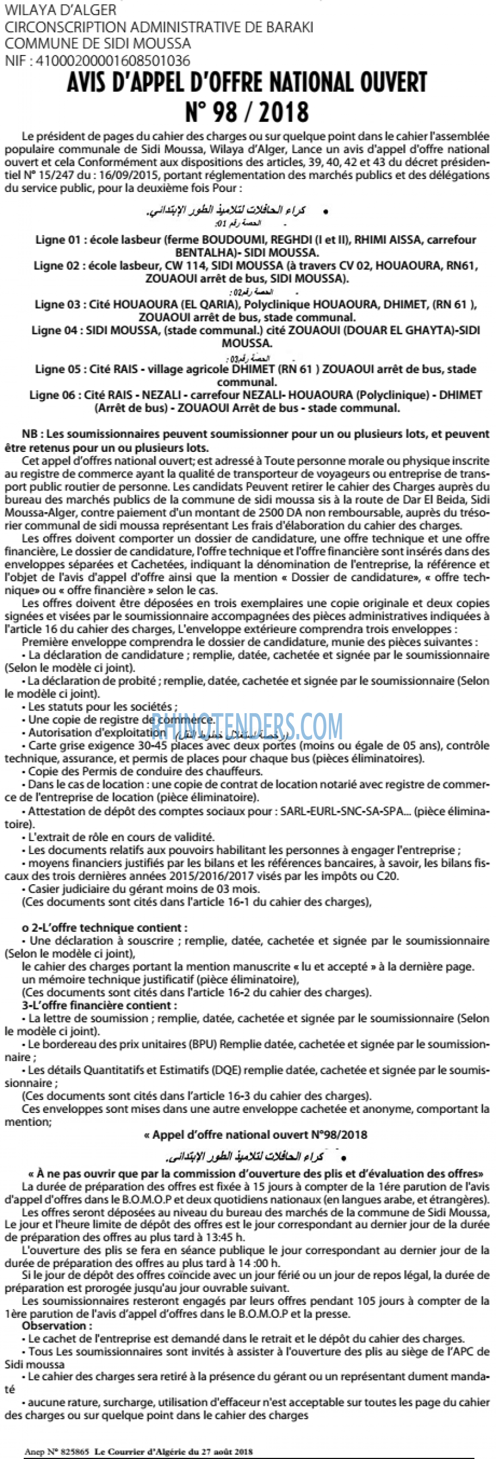 Le Courrier d'Algerie