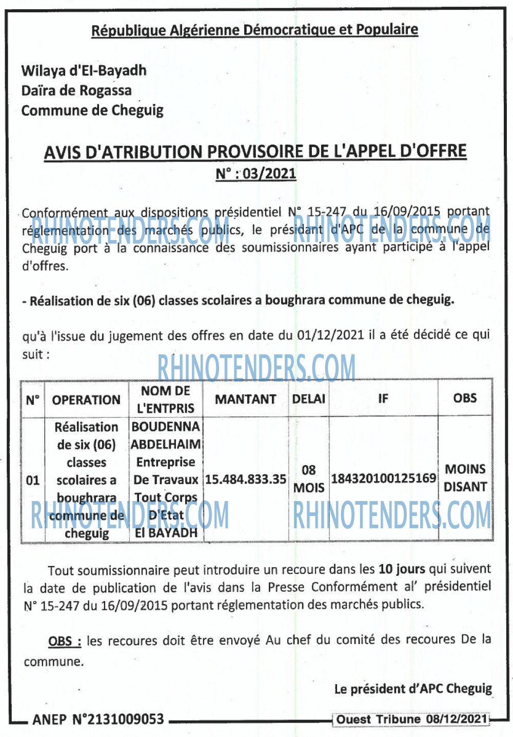 ouest TRIBUNE