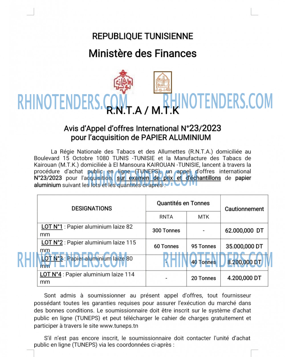 Rhinotenders