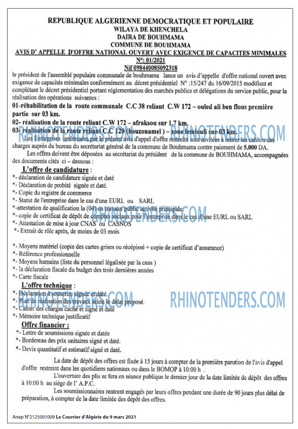Le Courrier d'Algerie