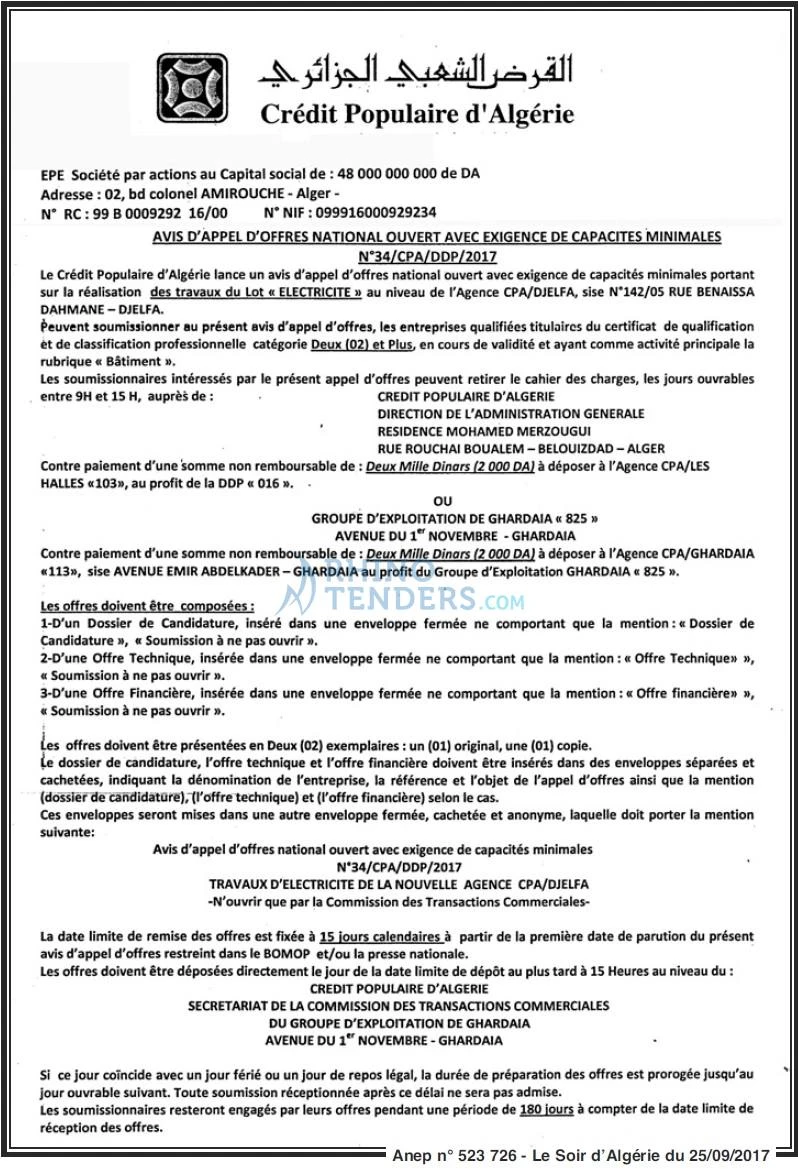 LE SOIR D'ALGERIE