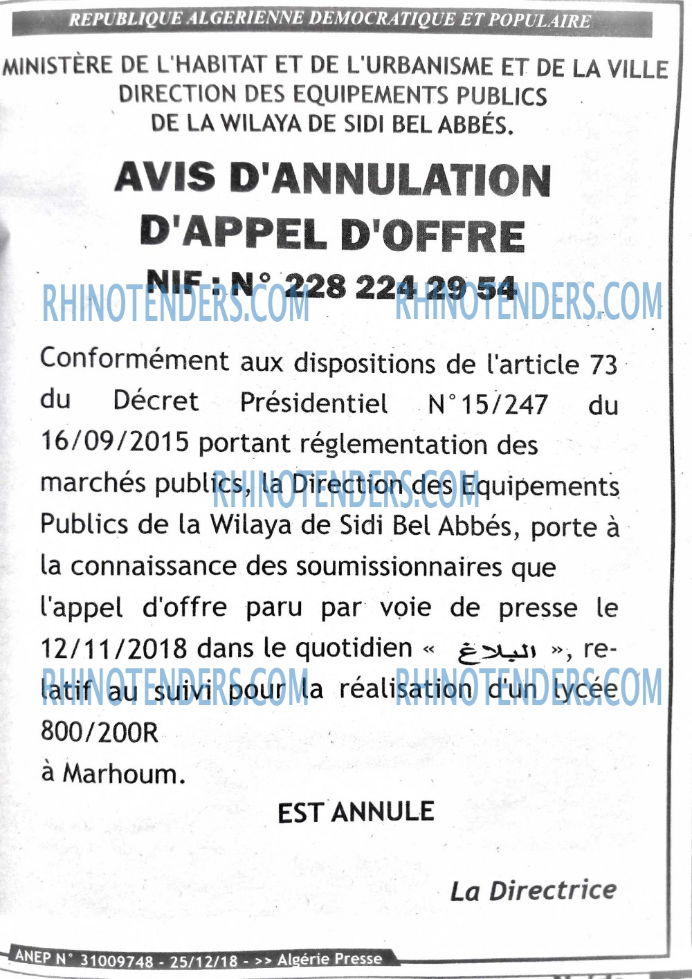 ALGERIE PRESSE
