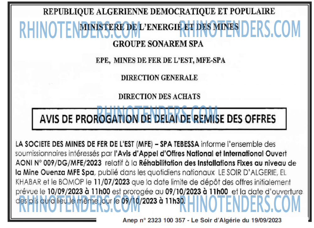 LE SOIR D'ALGERIE