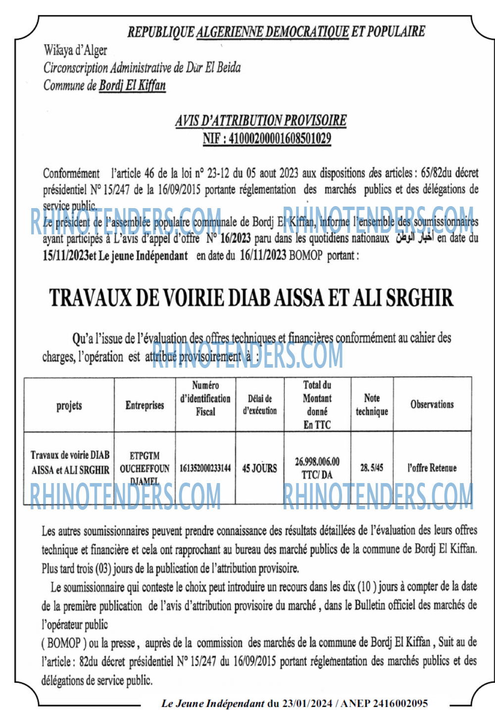 Jeune Independant