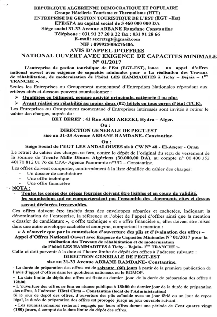 LE SOIR D'ALGERIE