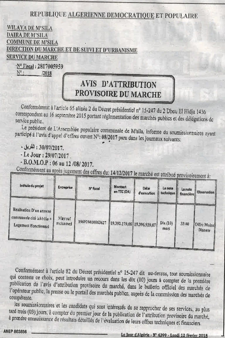 Le Jour d'Algérie