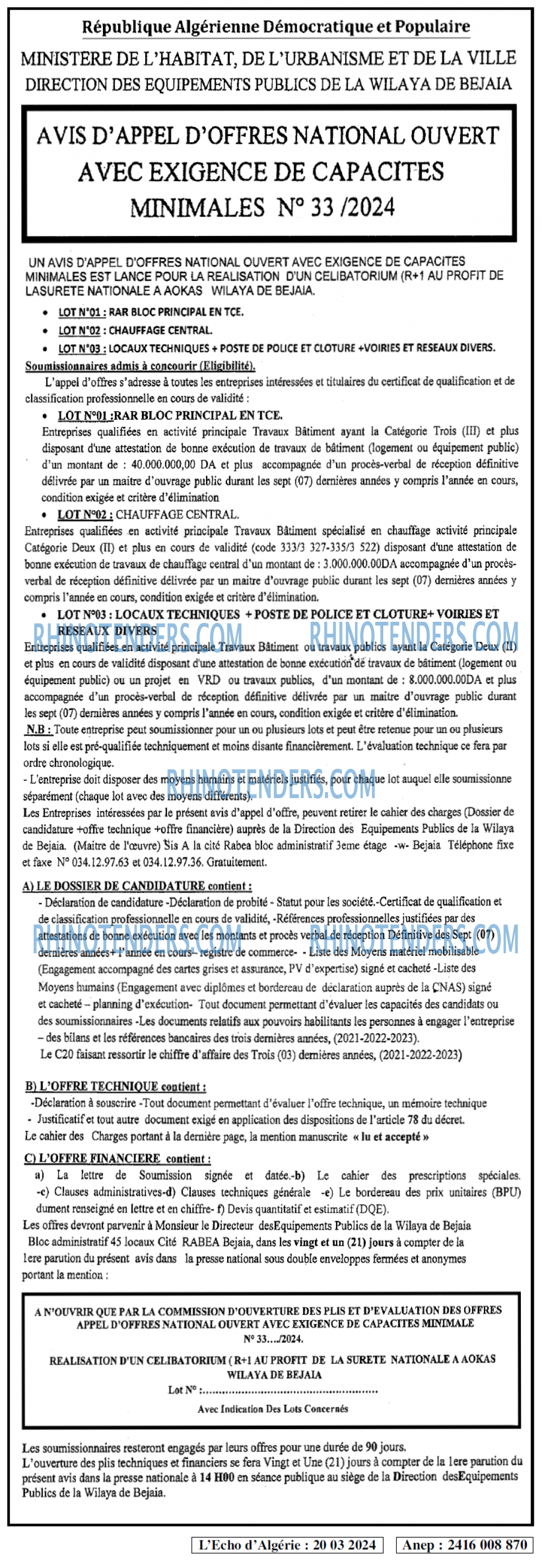 L'ECHO D'ALGERIE