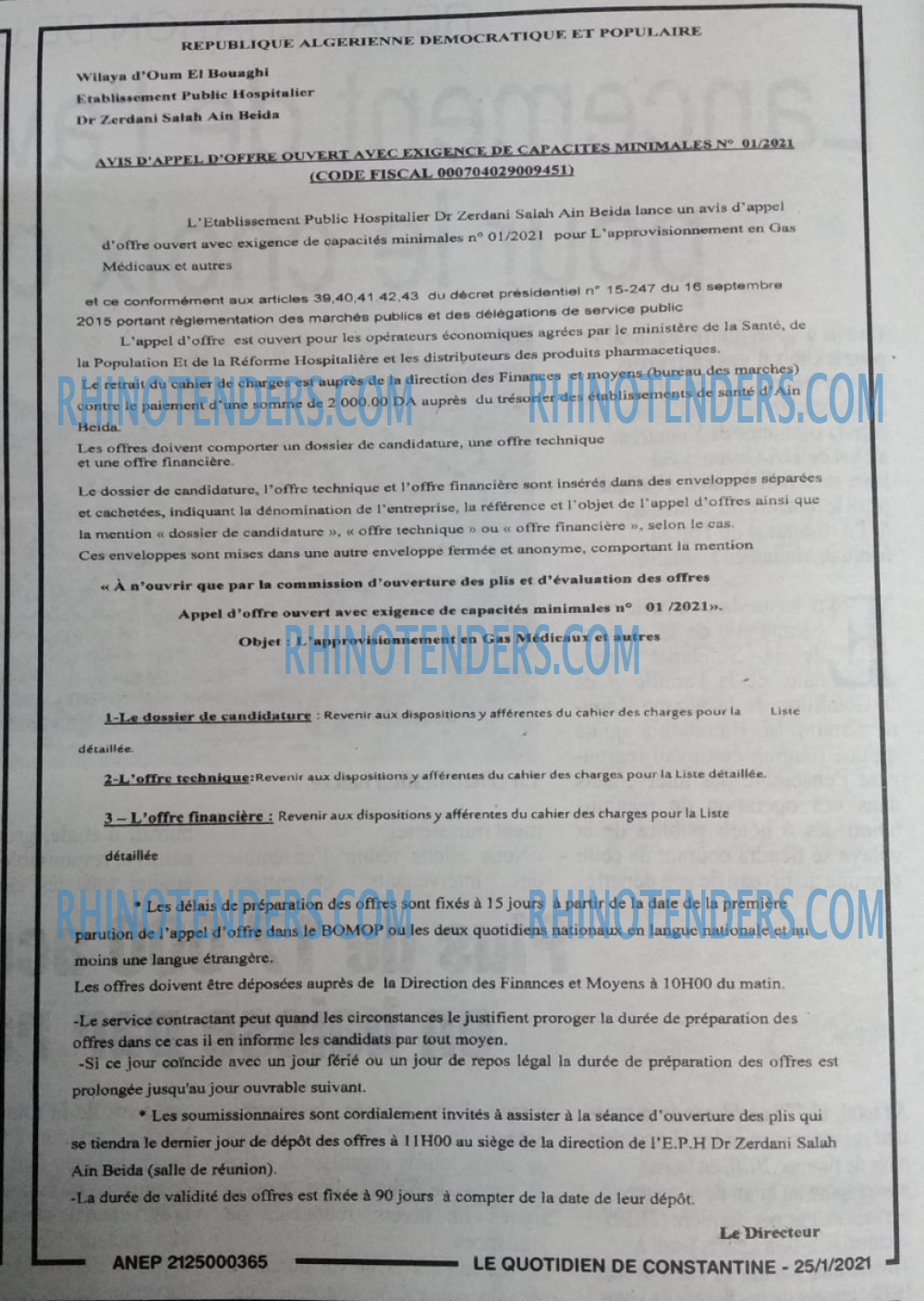 LE QUOTIDIEN DE CONSTANTINE