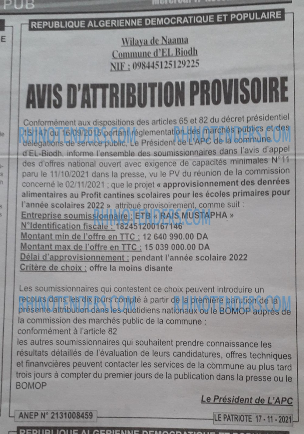 LE PATRIOTE