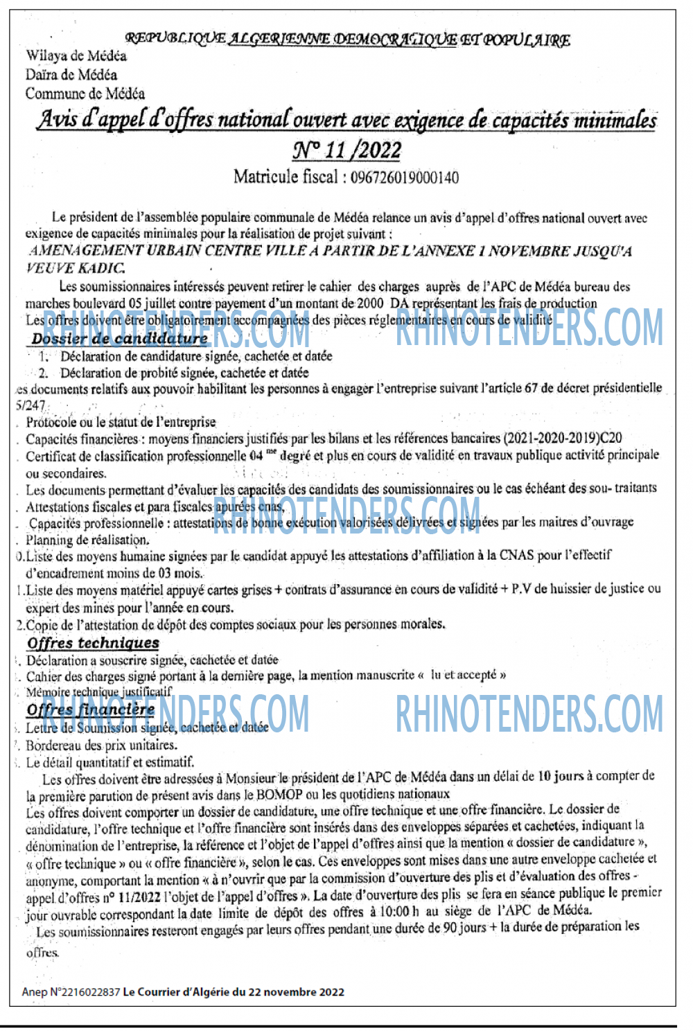 Le Courrier d'Algerie