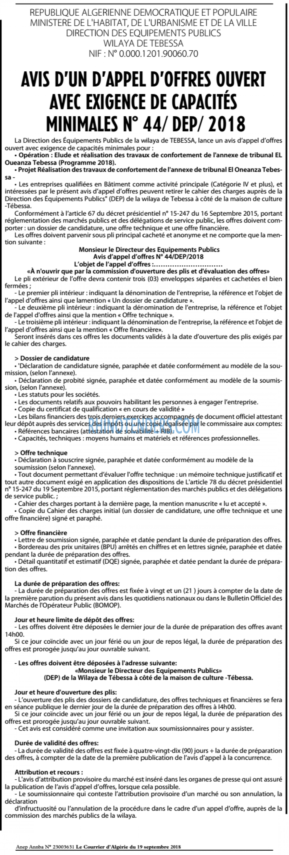 Le Courrier d'Algerie