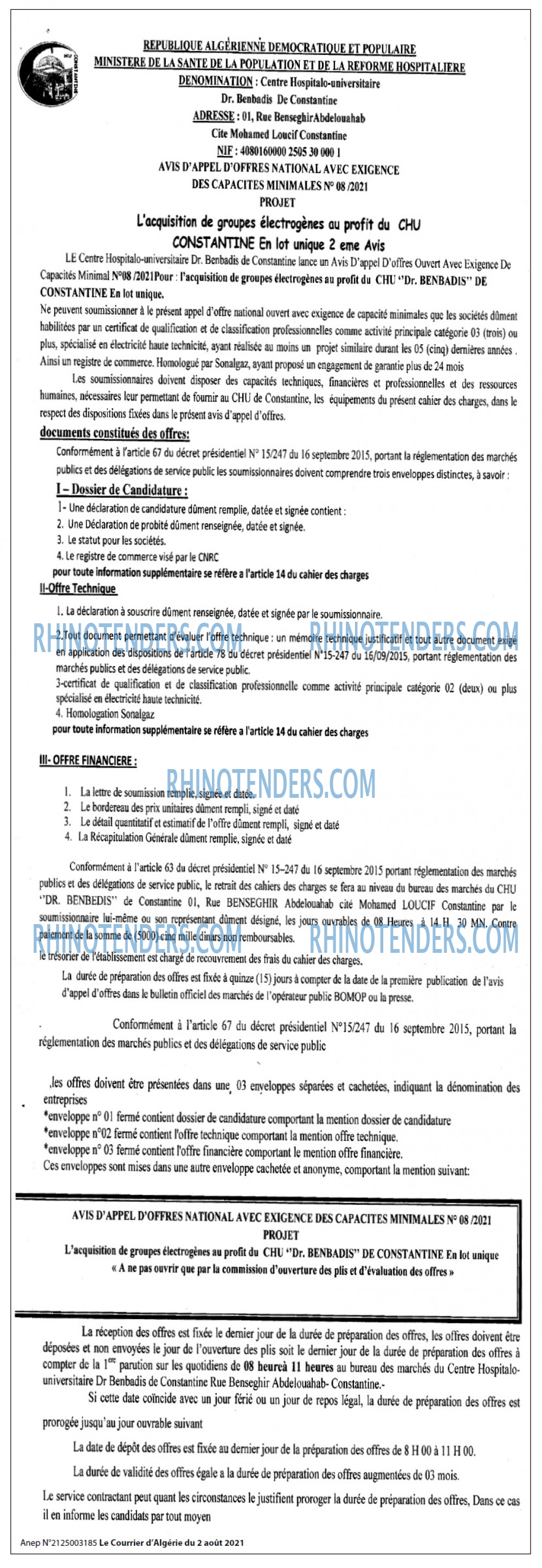 Le Courrier d'Algerie