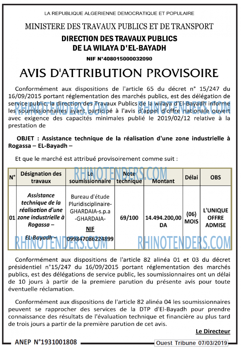 ouest TRIBUNE
