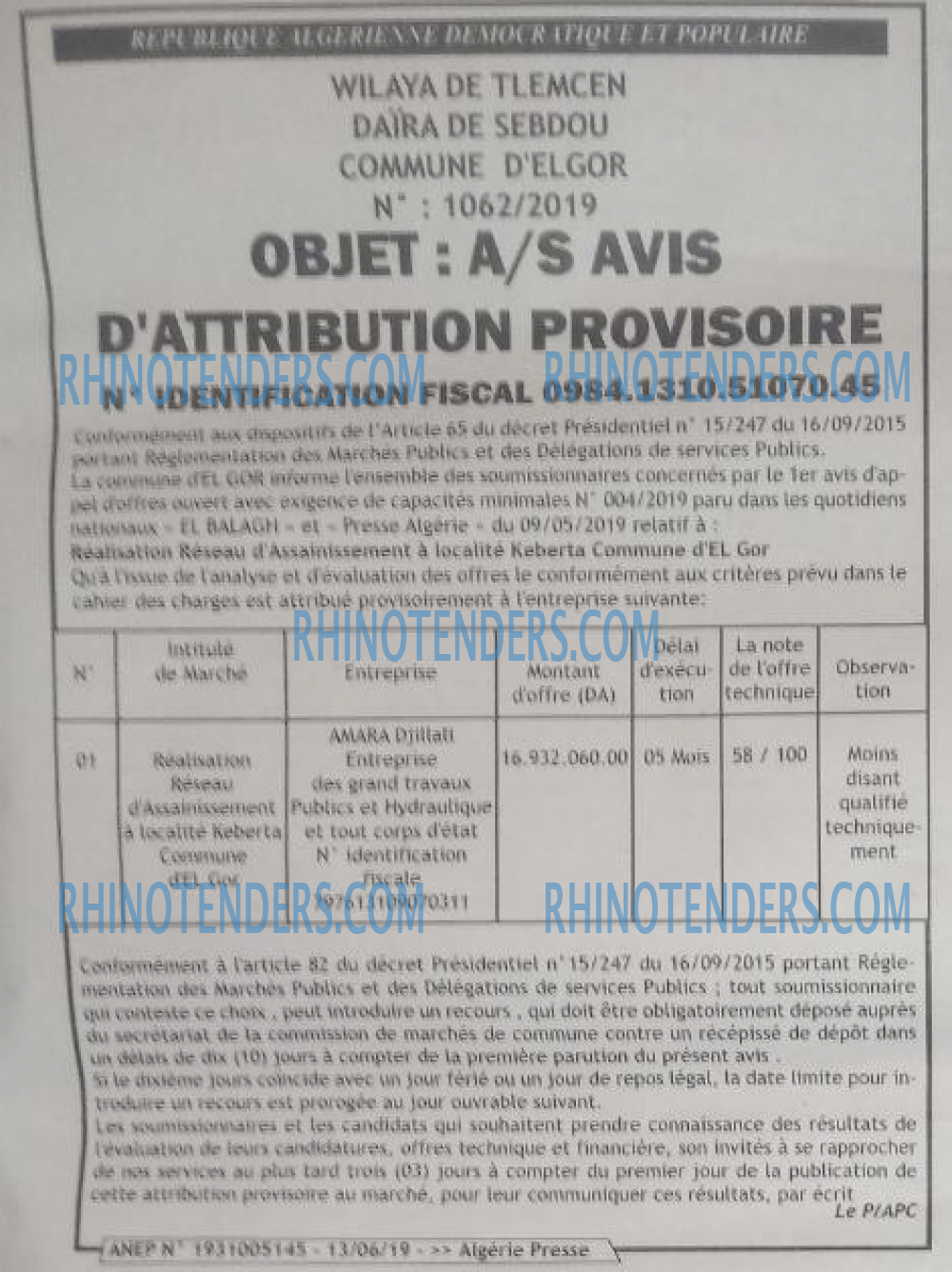 ALGERIE PRESSE