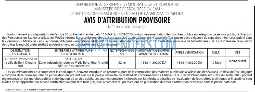 Le Courrier d'Algerie