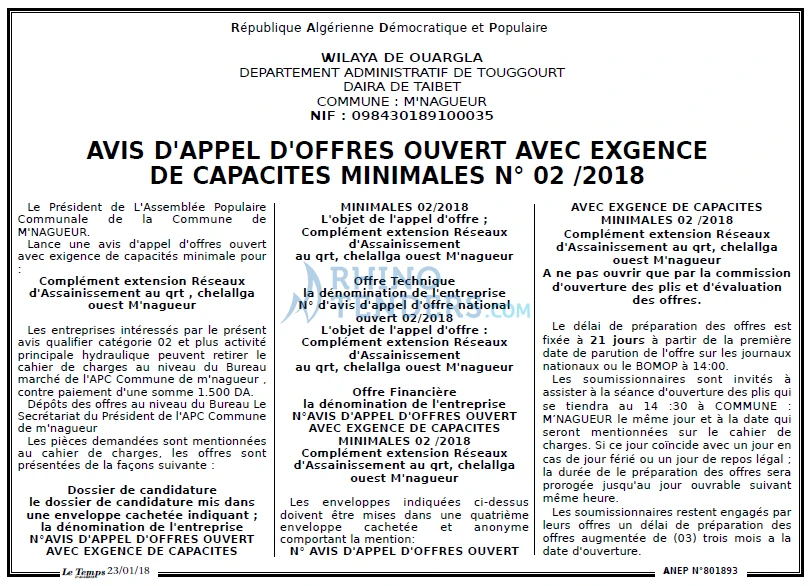 LE TEMPS D'ALGERIE