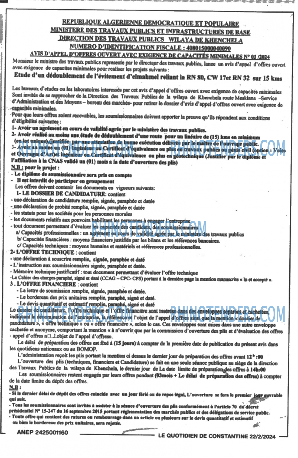 LE QUOTIDIEN DE CONSTANTINE