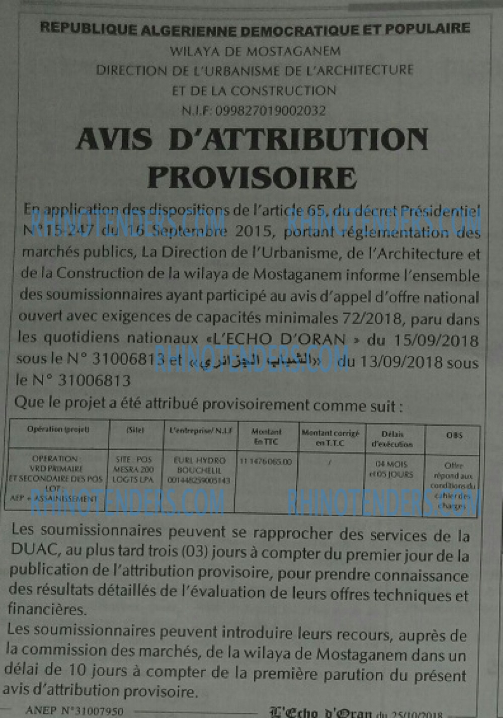 L'ECHO D'ORAN