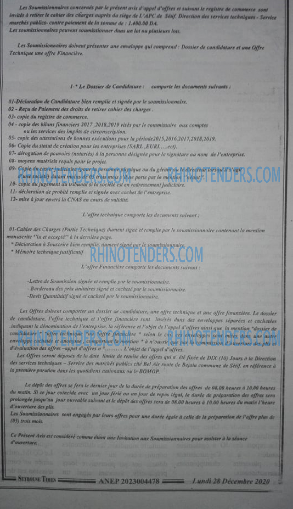 SEYBOUSSE TIMES
