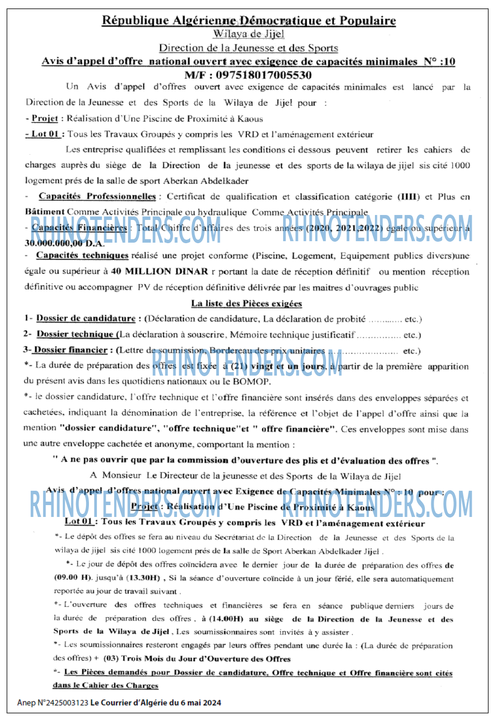 Le Courrier d'Algerie