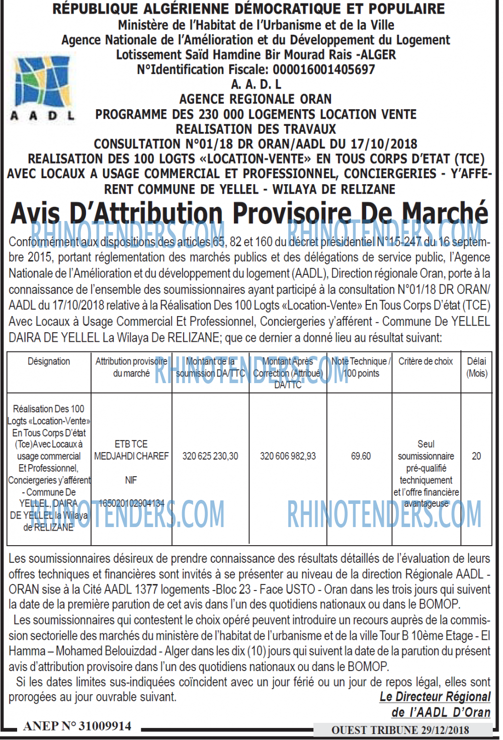ouest TRIBUNE