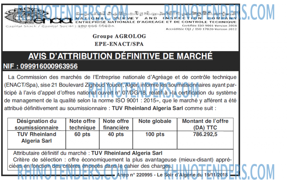 LE SOIR D'ALGERIE