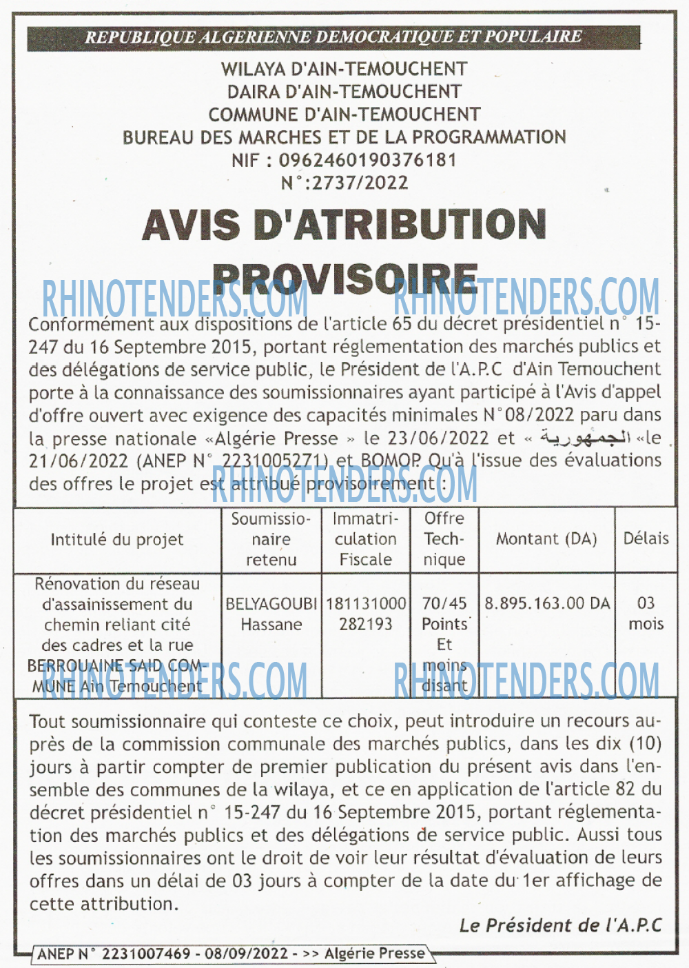 ALGERIE PRESSE