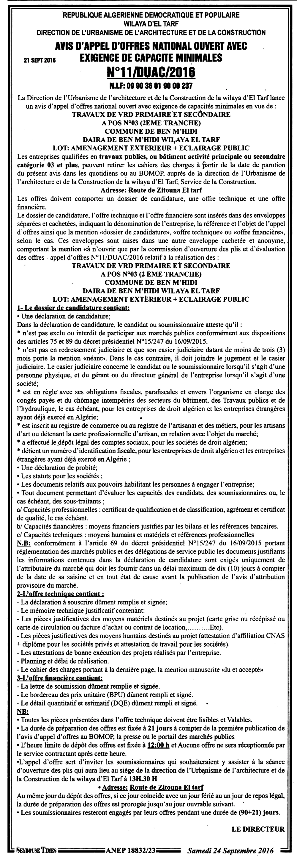 SEYBOUSSE TIMES