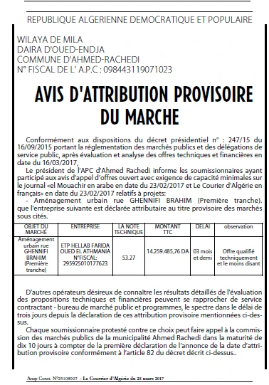 Le Courrier d'Algerie