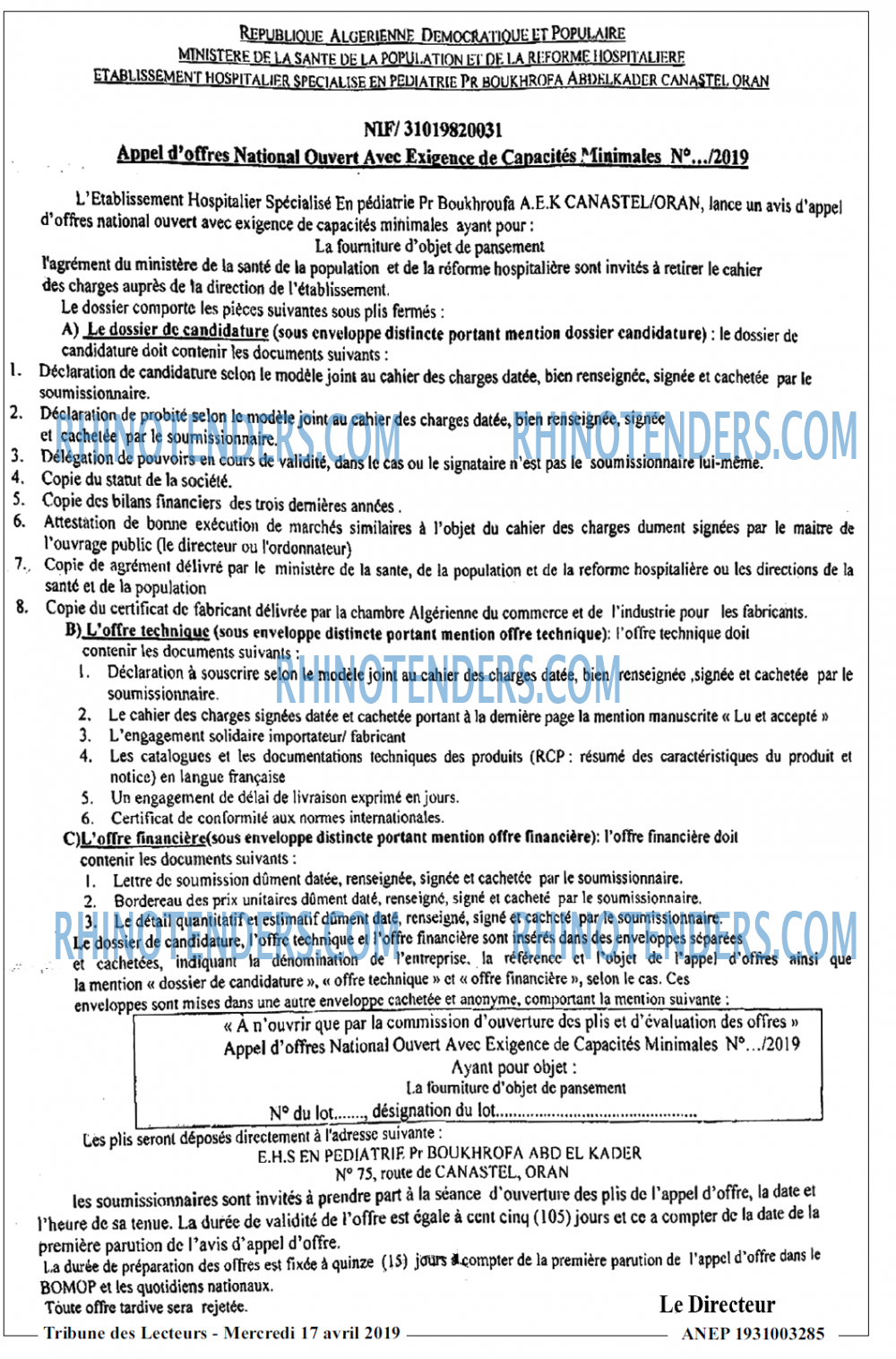 TRIBUNE DES LECTEURS