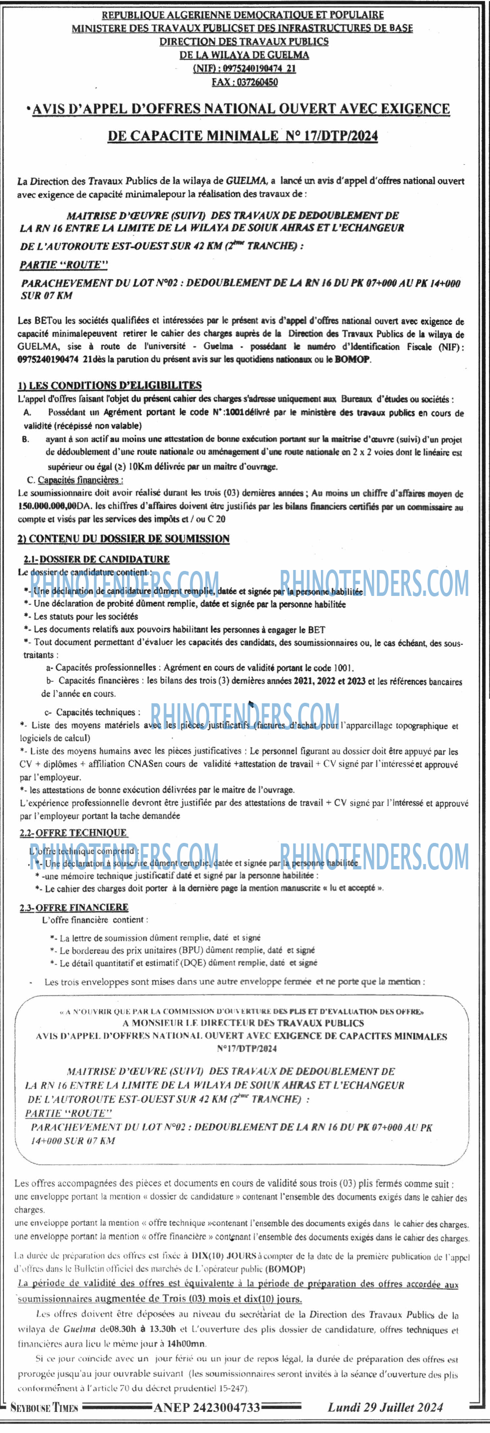 SEYBOUSSE TIMES