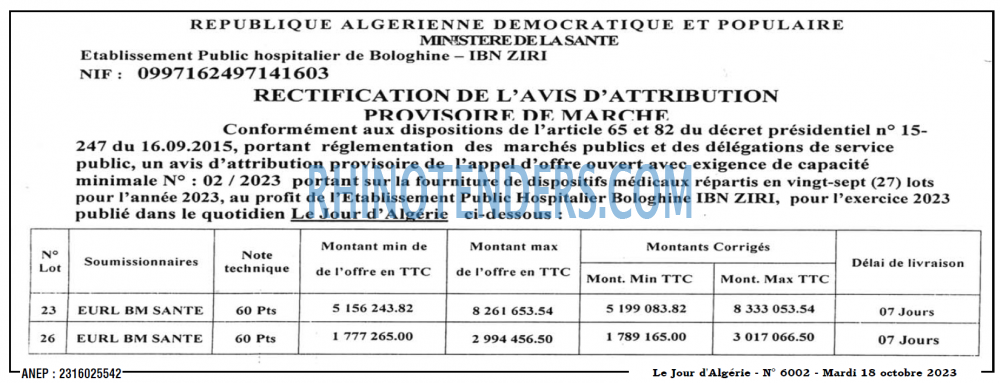 Le Jour d'Algérie