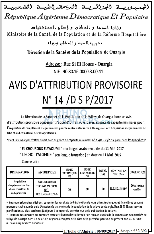 L'ECHO D'ALGERIE