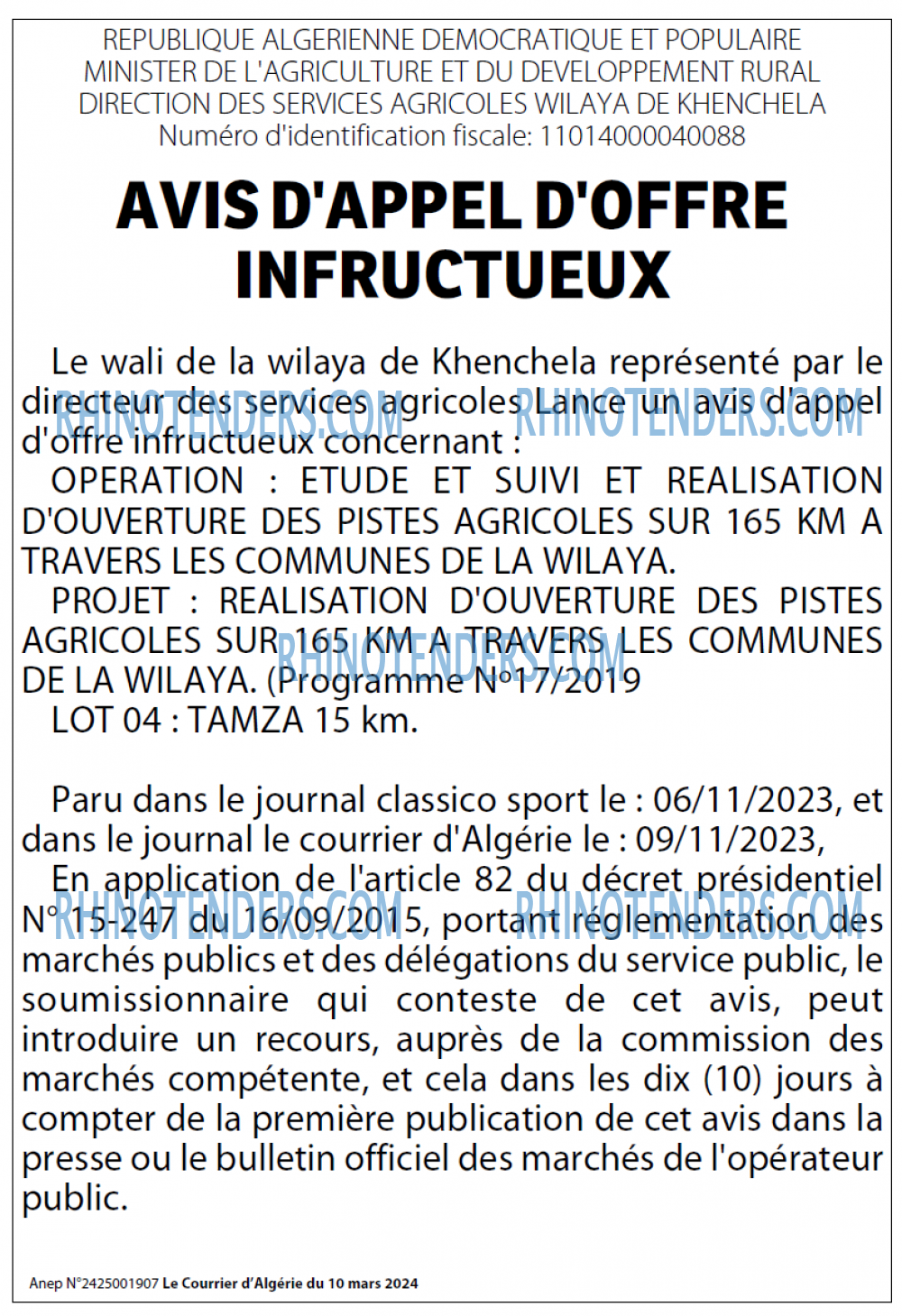 Le Courrier d'Algerie