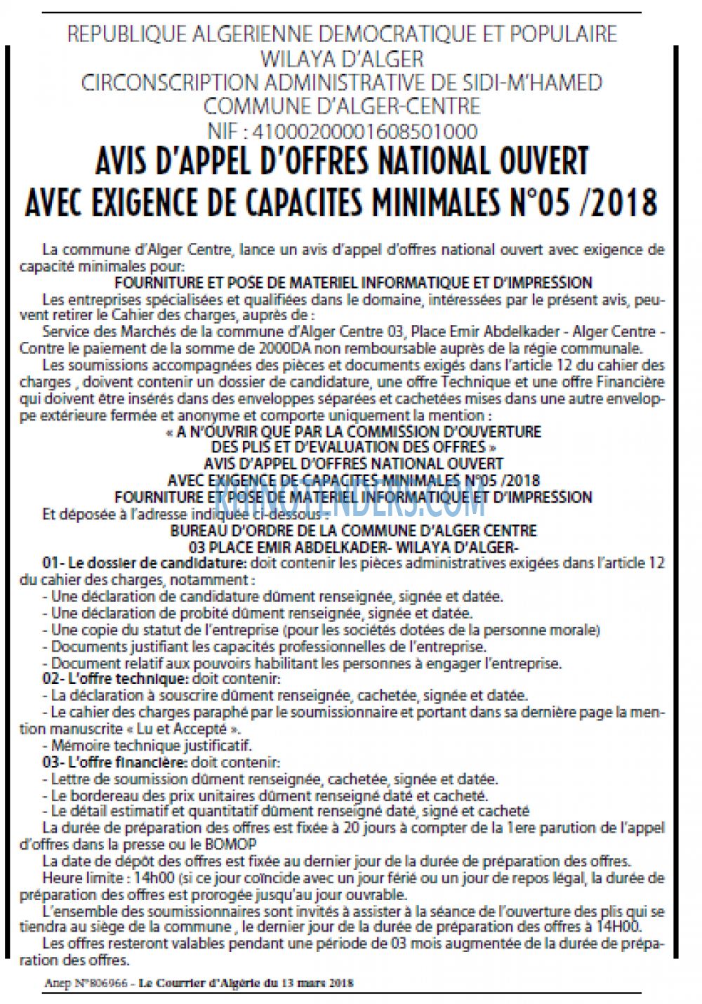 Le Courrier d'Algerie