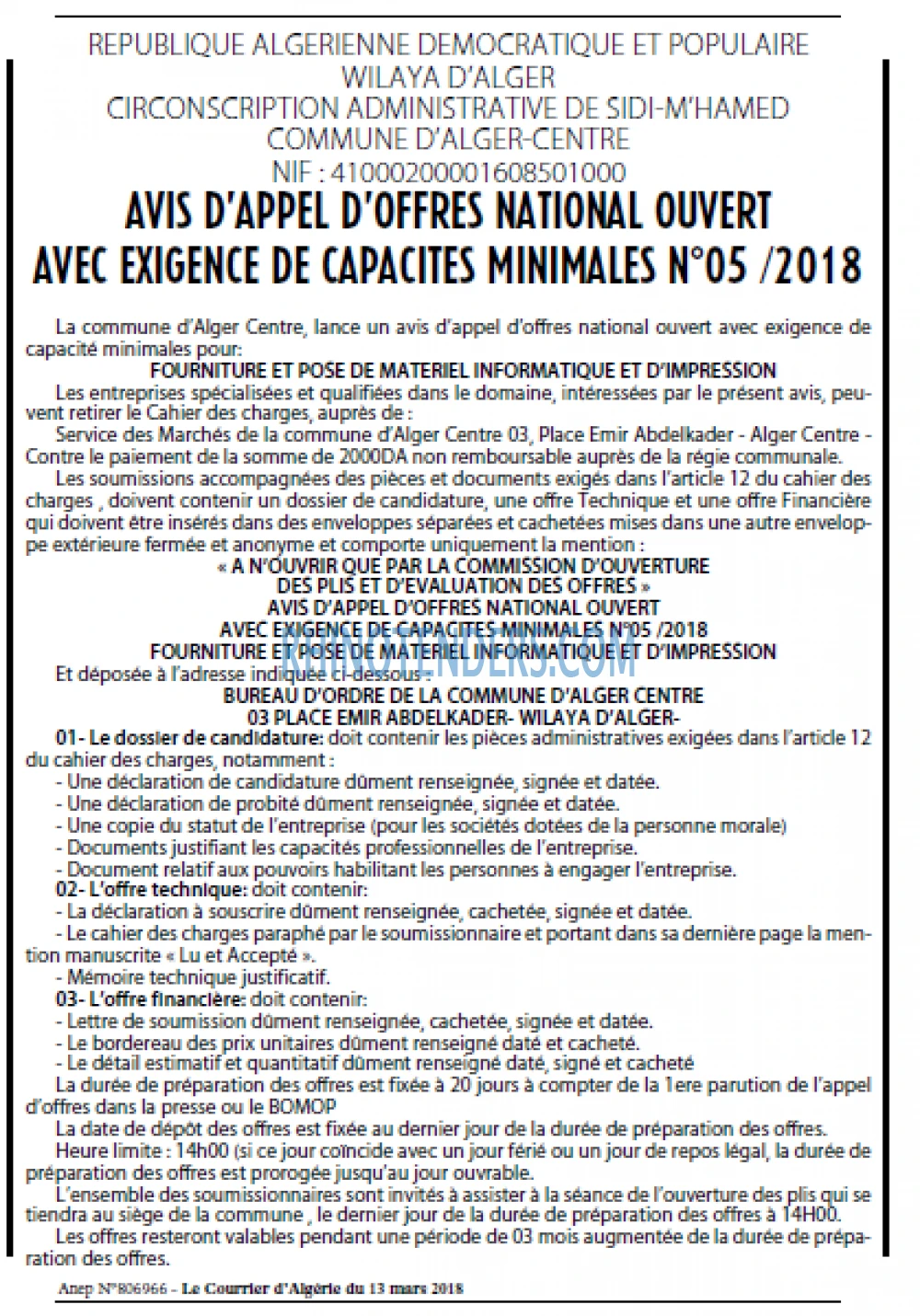 Le Courrier d'Algerie