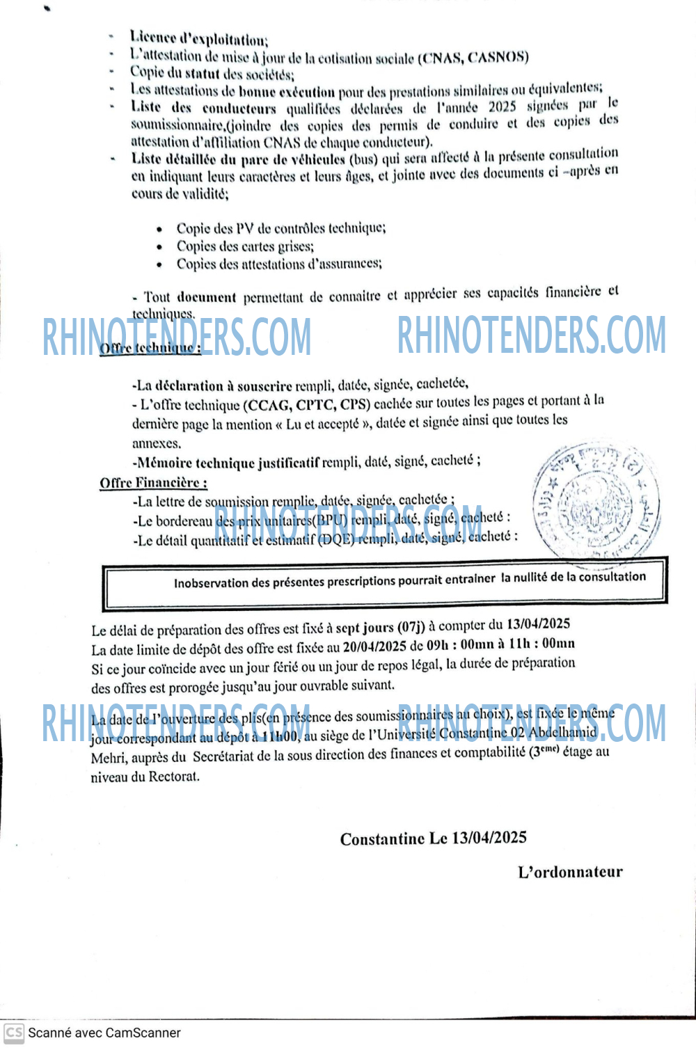 Rhinotenders