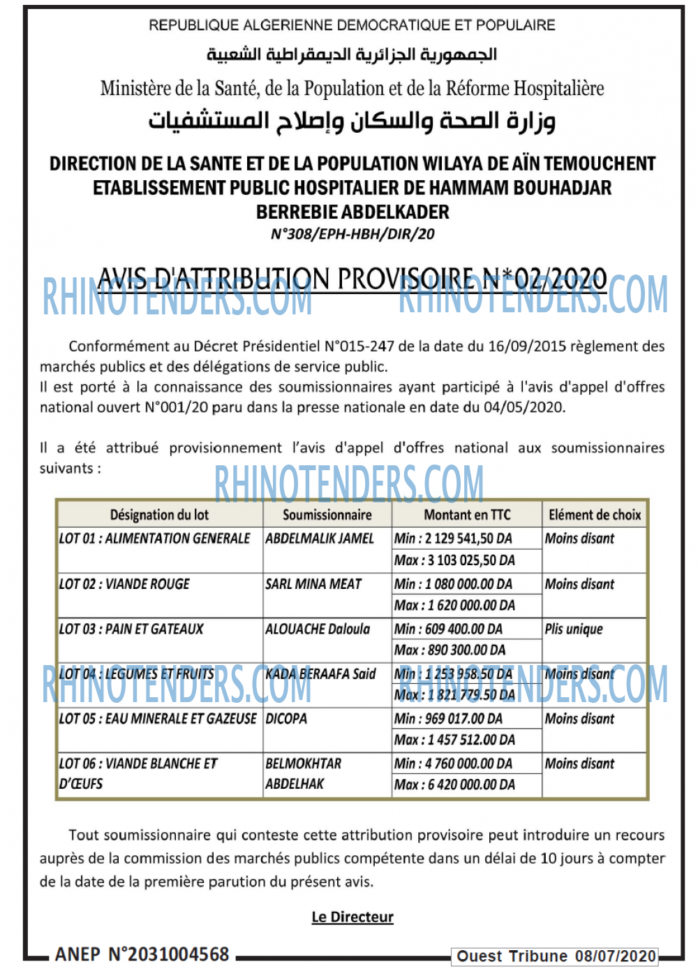 ouest TRIBUNE