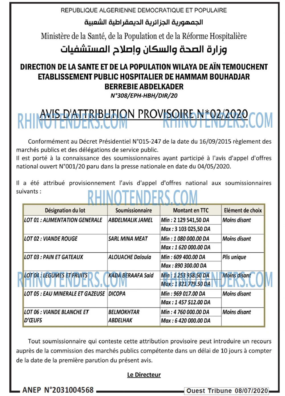 ouest TRIBUNE