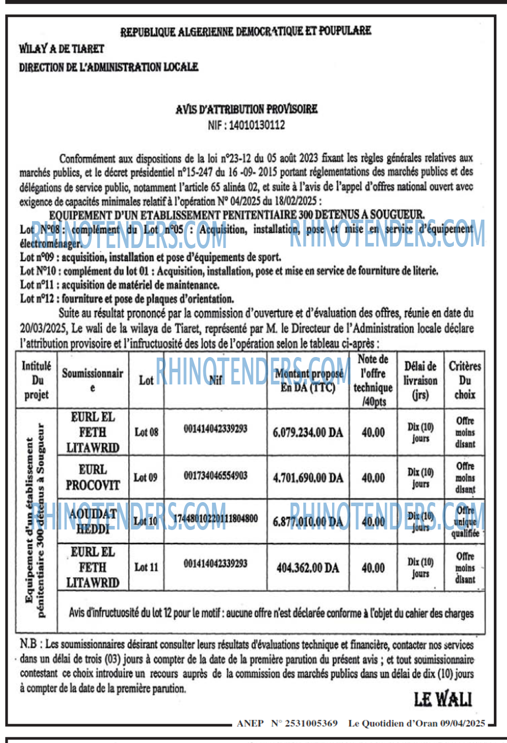 Le Quotidien d'Oran