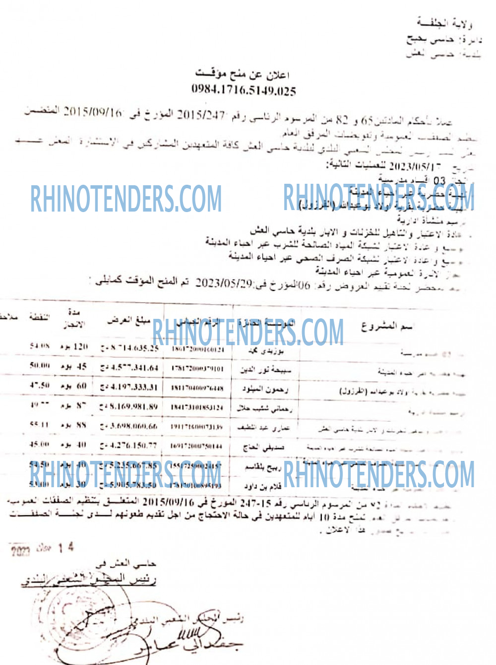 Rhinotenders