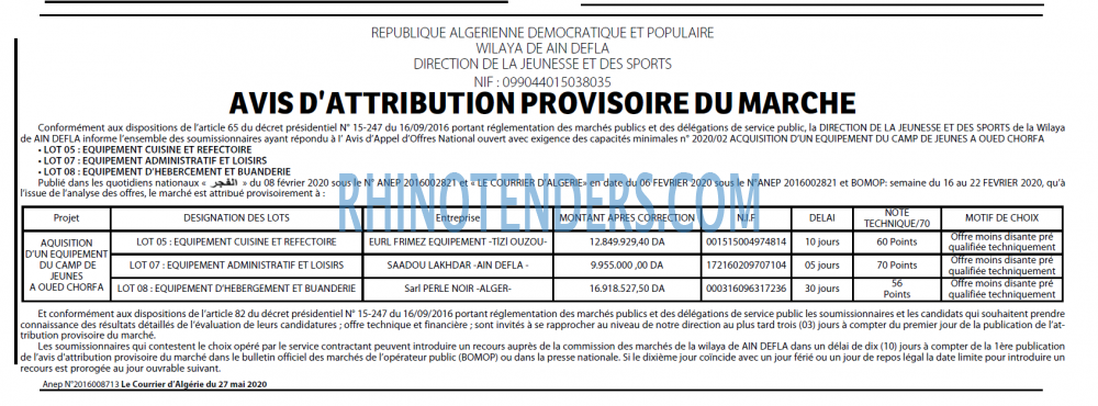 Le Courrier d'Algerie