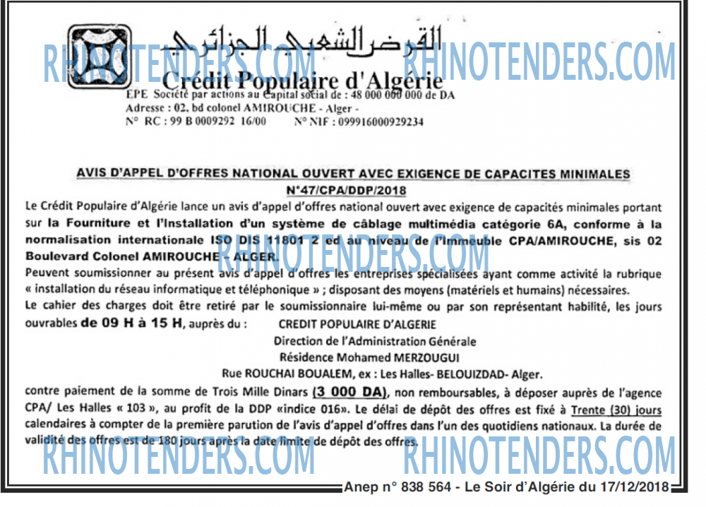 LE SOIR D'ALGERIE