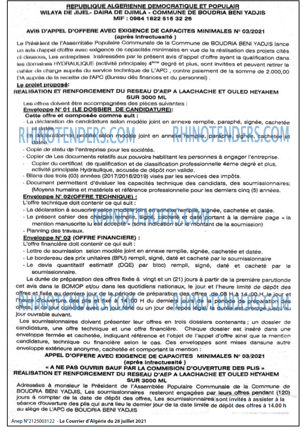 Le Courrier d'Algerie
