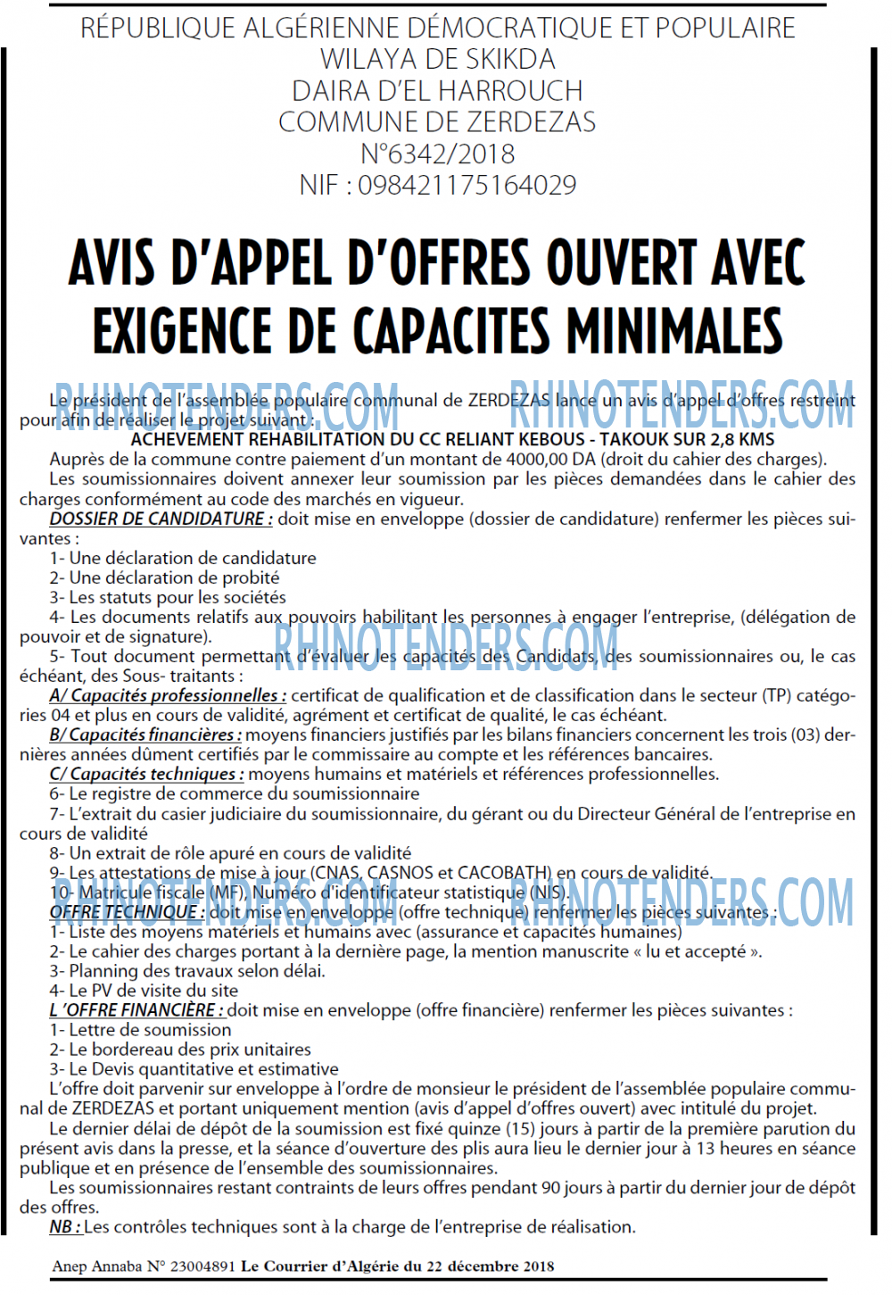 Le Courrier d'Algerie