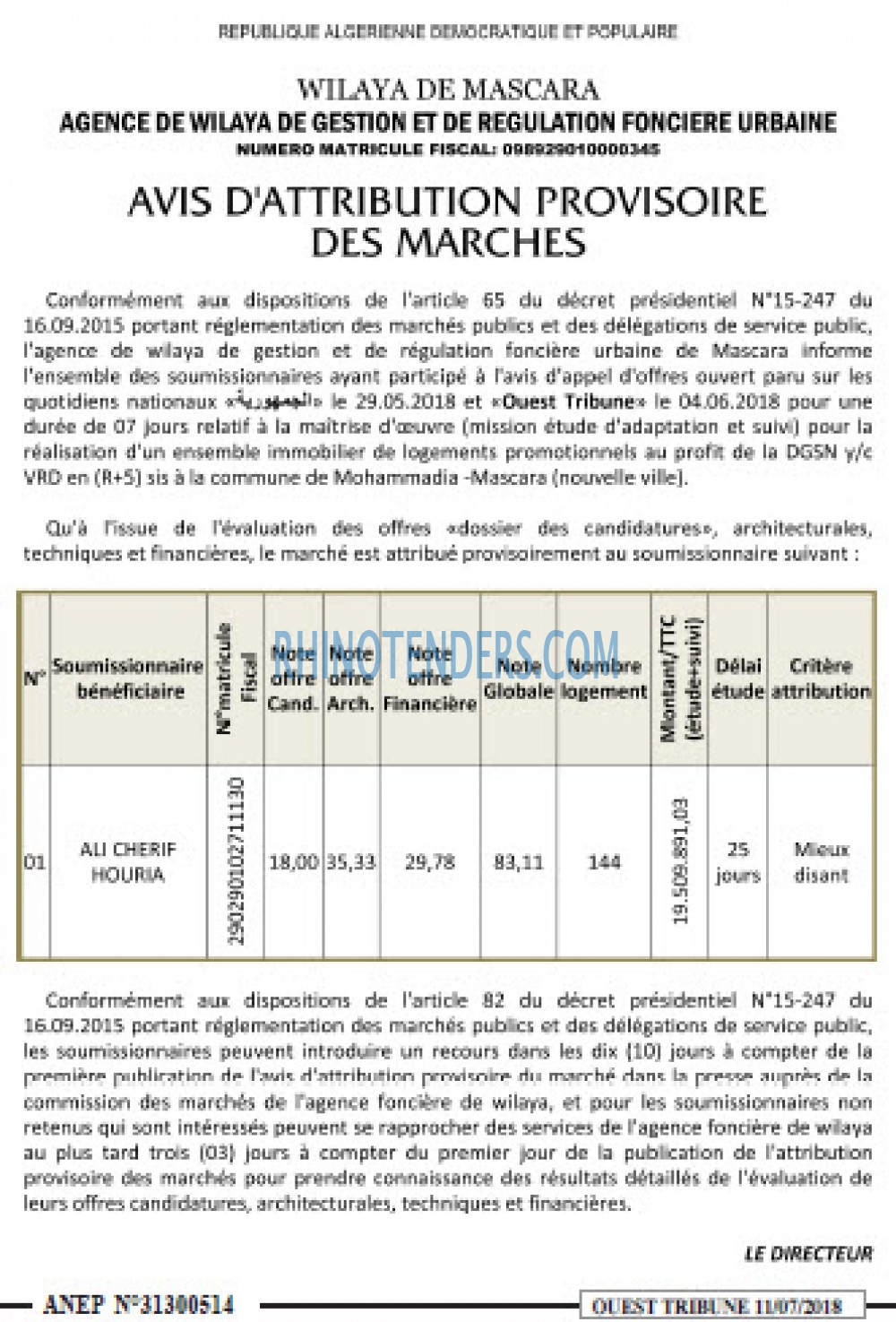 ouest TRIBUNE