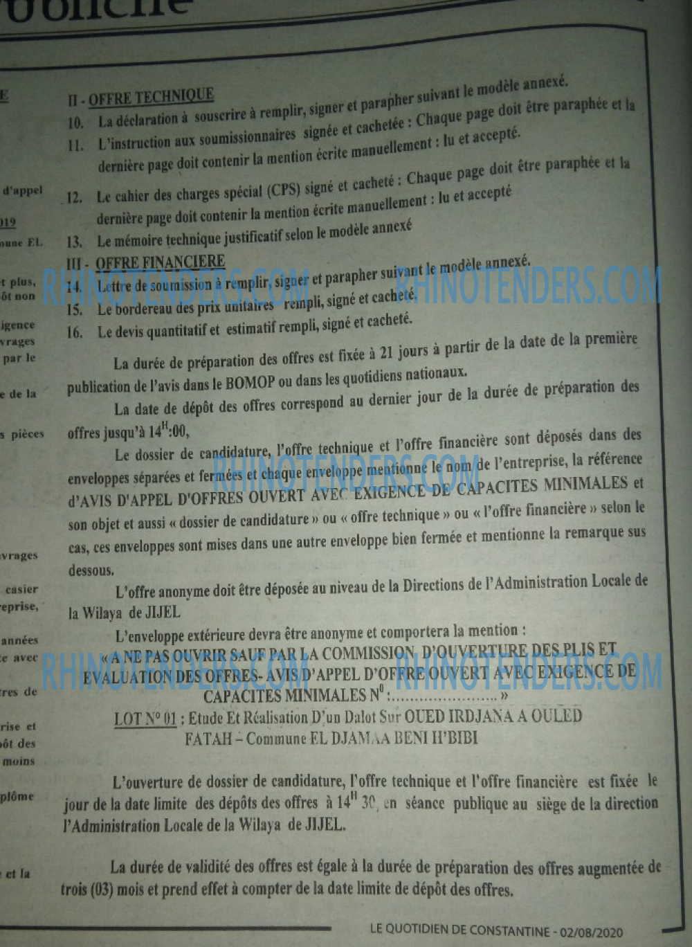 LE QUOTIDIEN DE CONSTANTINE