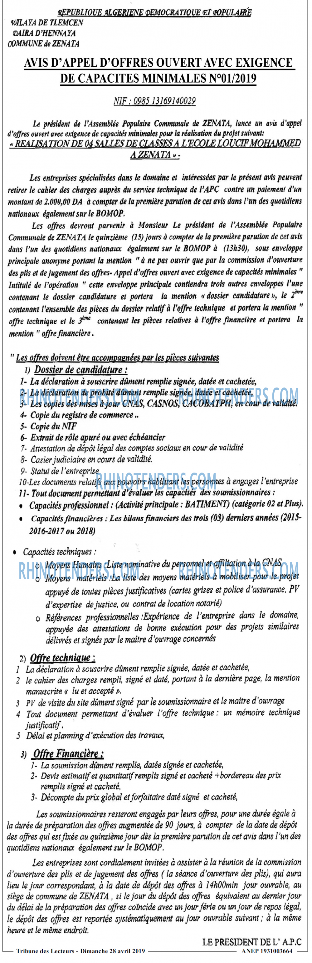 TRIBUNE DES LECTEURS